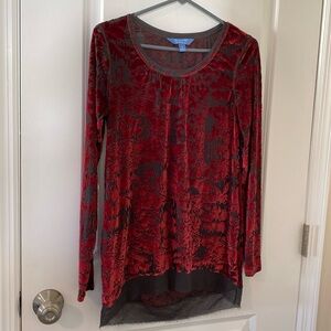Simply Vera Crushed Velvet Long Sleeve Top